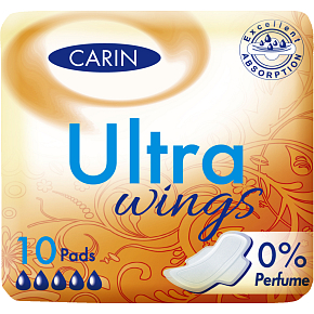 Carin Ultra Wings dámské vložky, 10 ks
