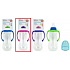 First Steps Feeding Bottle 0+ kojenecká lahev čirá s úchopy růžové barvy 250 ml