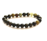 Tsavorite zelený náramek elastický přírodní kámen, kulička 8 mm / 16 - 17 cm, maskot zahradníků