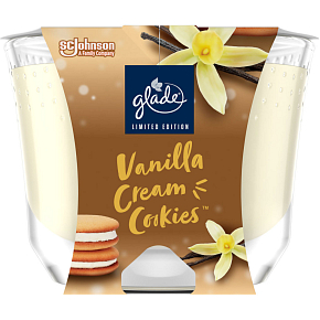 Glade svíčka vonná Maxi Vanilla Cream Cookies, 204 g Glade svíčka vonná Maxi Vanilla Cream Cookies, 204 g