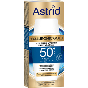 Astrid Hyaluronic Gold denní pleťový fluid SPF 50, 50 ml