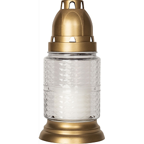 Bispol hřbitovní skleněná lampa elegantní, doba hoření 15 hodin 50 g, výška 16,5 cm Bispol hřbitovní skleněná lampa elegantní, doba hoření 15 hodin 50 g, výška 16,5 cm