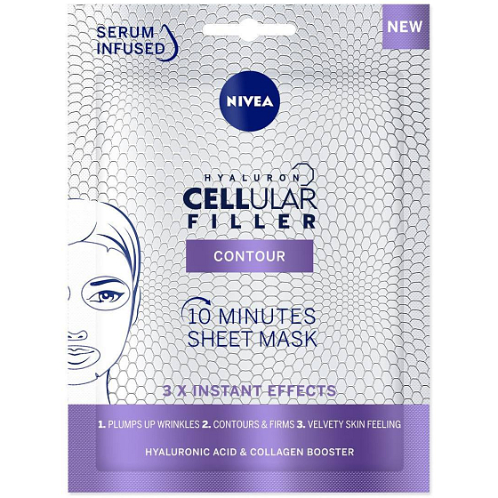 Nivea Hyaluron Cellular Filler 10minutová vyplňující textilní pleťová maska 1 kus
