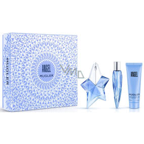 Thierry Mugler Angel parfémovaná voda plnitelný flakon pro ženy 25 ml + tělové mléko 50 ml + miniatura 10 ml, dárková sada