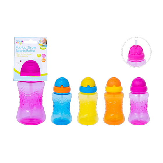 First Step 6+ láhev s brčkem pro děti zelená 310 ml