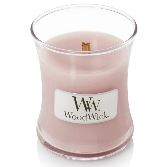 WoodWick Rosewood - Palisandr vonná svíčka s dřevěným knotem a víčkem sklo malá 85 g