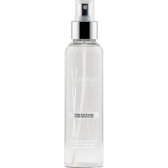 Millefiori Milano Natural White Mint & Tonka - Bílá máta a tonkové boby Bytový sprej 150 ml