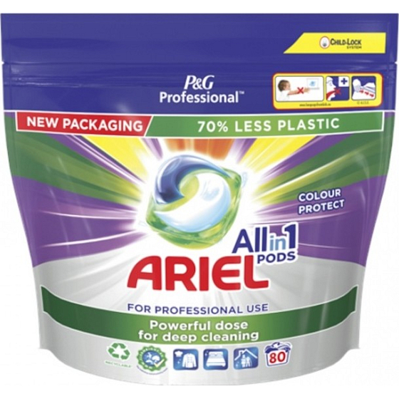 Ariel All-in-1 Pods Color gelové kapsle na barevné prádlo 80 kusů