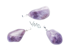 Ametyst Lavender Malawi Troml přívěsek přírodní kámen, M cca 3 cm, 1 kus, kámen králů a biskupů
