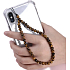 Tygří oko přívěsek na mobilní telefon proti ztrátě, přírodní kámen korálek 6 mm / 26,5 cm, kámen slunce a země, přináší štěstí a bohatství