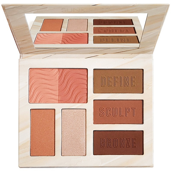Sunkissed Contour Pro paletka bronzerů, rozjasňovačů a tvářenek 21,1 g
