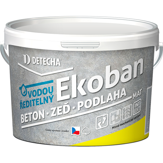 Detecha Ekoban barva na dřevo i beton, šedá, 2,5 kg