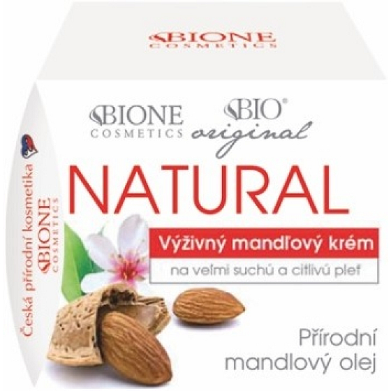 Bione Cosmetics Mandle original natural výživný mandlový krém velmi suchá a citlivá pleť 51 ml