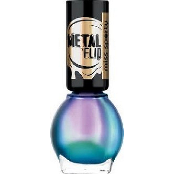 Miss Sporty Metal Flip lak na nehty 030 Tmavě tyrkysový 7 ml