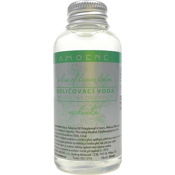 Amoené Meduňka odličovací voda pro všechny typy pleti 50 ml