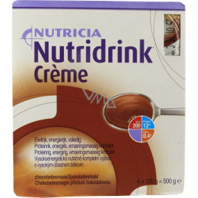 Nutricia Nutridrink Creme s čokoládovou příchutí vysokoenergetická, nutričně kompletní výživa s vysokým obsahem bílkovin 4 x 125 g