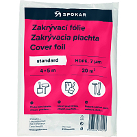 Spokar Standard zakrývací fólie na malování, 7 µ, 20 m², 4 × 5 m