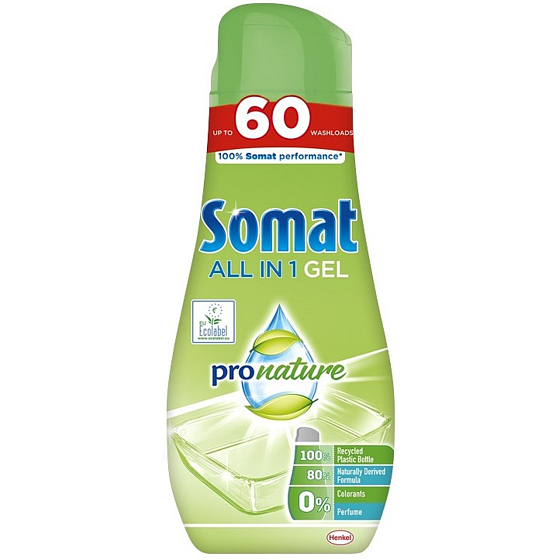 Somat All in 1 Pronature gel do myčky nádobí s přírodními látkami 60 dávek 1080 ml