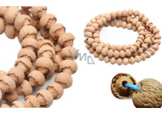 Lotus Bodhi 108 Mala, přírodní lotosový náhrdelník 108 + 6 buddhistických modlitebních korálků 9,5 mm - mír, požehnání