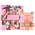 Sanctuary Spa Lilie & Růže trio sprchový gel 150 ml + tělový peeling 100 ml + tělové mléko 150 ml, kosmetická sada pro ženy