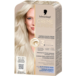 Schwarzkopf Creme Supreme barva na vlasy 11-11 chladná ultra světle blond 60 ml