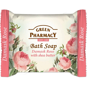 GREEN tuhé mýdlo Damašková růže & bambucké máslo 100 g