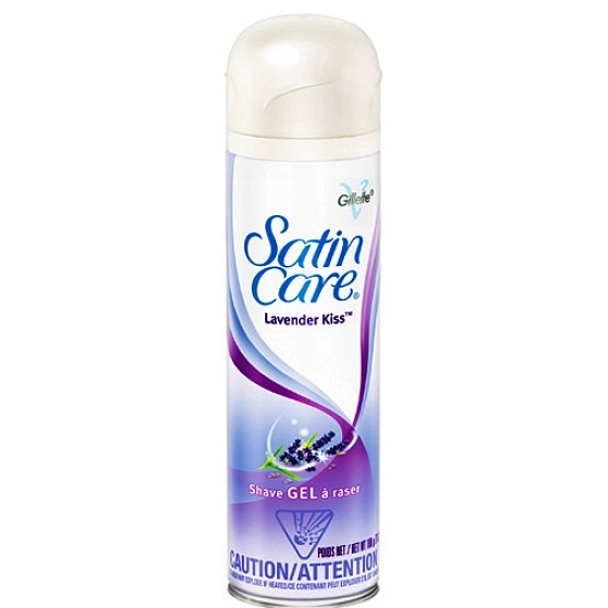Gillette Satin Care Lavender Kiss gel na holení pro ženy 200 ml