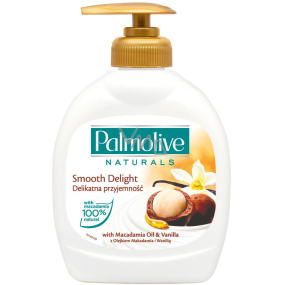Palmolive Naturals Smooth Delight Macadamia Oil + Vanilla tekuté mýdlo s dávkovačem 300 ml