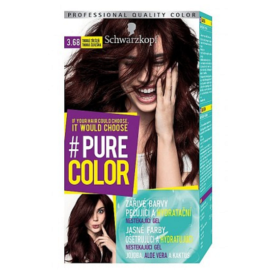 Schwarzkopf Pure Color Washout barva na vlasy 3.68 Tmavá třešeň 60 ml