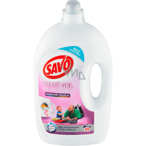 Savo Prací gel bez chloru na barevné prádlo 50 dávek 2,5 l