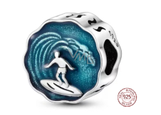 Charm Sterlingové stříbro 925 Surf - pro surfaře, korálek na náramek sport