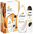 Dove Time To Pamper Nourishing Silk vyživující sprchový gel 250 ml + Advanced Care Invisible Dry antiperspirant deodorant sprej 150 ml, kosmetická sada pro ženy