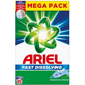Ariel Mountain Spring box prací prášek na barevné prádlo 80 dávek 4,4 kg