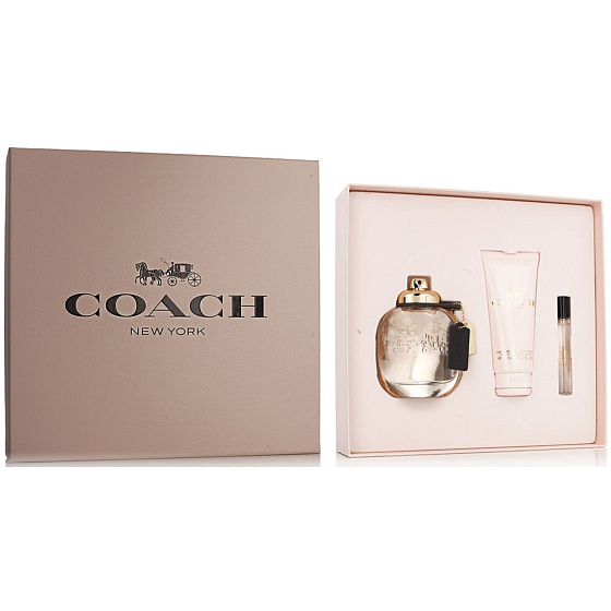 Coach Woman Eau de Parfum parfémovaná voda 90 ml + parfémovaná voda 7,5 ml + tělové mléko 100 ml, dárková sada pro ženy