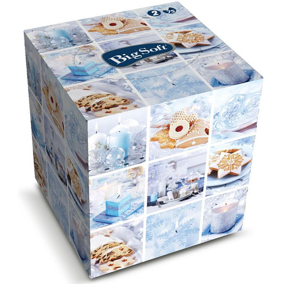 Big Soft Winter papírové kapesníky bílé 2 vrstvé 75 kusů