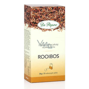 Dr. Popov Rooibos lahodný bylinný africký čaj bez kofeinu antioxidant 30 g, 20 nálevových sáčků á 1,5 g