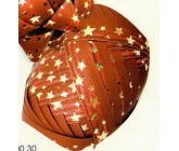 Nekupto Klubíčko Luxus červené se zlatými hvězdičkami 1 cm x 10 m KB 200 30