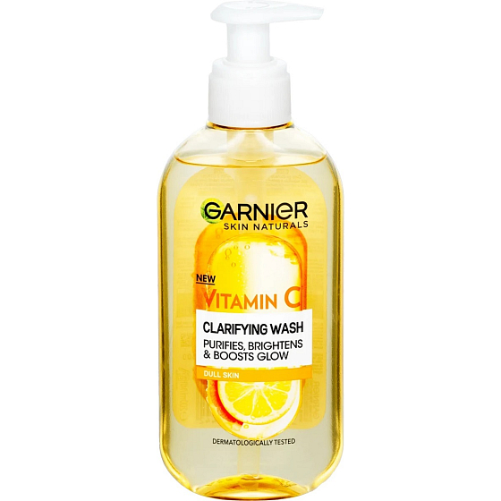 Garnier Skin Naturals Vitamin C čisticí pleťový gel pro mdlou a unavenou pleť 200 ml dávkovač