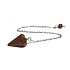 Goldstone zlatý kyvadlo 2,5 cm + 18 cm řetízek s korálkou, kámen ambicí