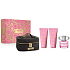 Versace Bright Crystal toaletní voda 90 ml + tělové mléko 100 ml + sprchový gel 100 ml + kufřík, dárková sada pro ženy