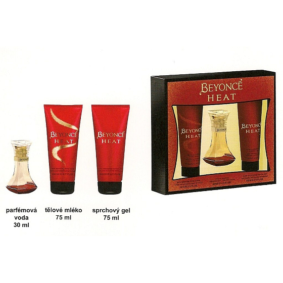 Beyoncé Heat parfémovaná voda 30 ml tělové mléko + sprchový gel, dárková sada