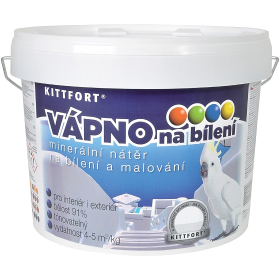Kittfort Vápno na bílení minerální nátěr na bílení a malování 6 kg