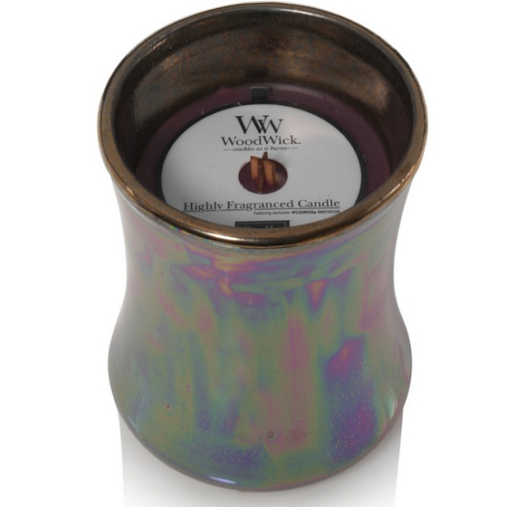 WoodWick Floral Nights Dark Poppy - Vlčí mák vonná svíčka s dřevěným knotem a víčkem sklo střední 275 g Limited 2019