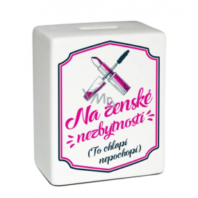Albi Pokladnička keramická cihlička Ženské nezbytnosti 11,8 x 10 x 5 cm