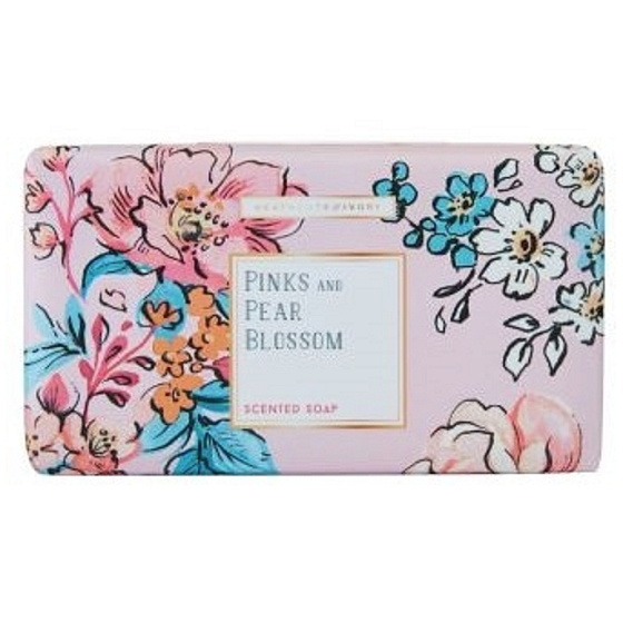Heathcote & Ivory Pinks & Pear Blossom luxusní třikrát jemně mleté toaletní mýdlo 240 g
