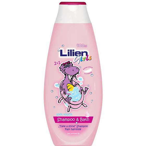 Lilien Girls šampon a pěna do koupele 2v1 pro dívky 400 ml