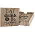 Bohemia Gifts Eat, Drink and Be Happy dřevěné podtácky 4 kusy v krabičce