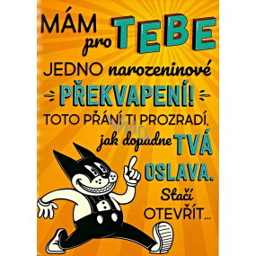 Albi Přání s efekty do obálky K narozeninám Jak dopadne Tvá oslava 14,8 x 21 cm