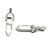 Magnezit / Howlit bílý kyvadlo šestihran přívěsek přírodní kámen 41 x 13 mm, očistný kámen