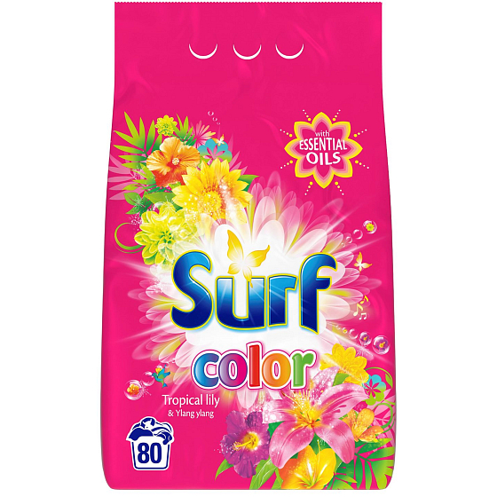Surf Color Tropical Lily & Ylang Ylang prášek na praní barevného prádla 80 dávek 5,2 kg